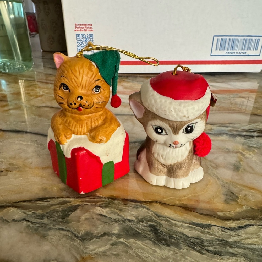Lil Chimers Vintage Cat Christmas Ornaments